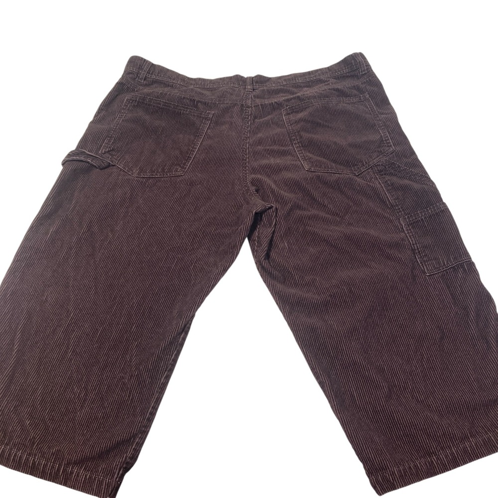 Men's Y2K  No‎ Boundaries Brown Corduroy Carpenter Capri Cropped Baggy 44x31
